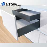 SH-ABC inner drawer 35kgs soft closing full extension Slim tandem box kitchen drawer slides double wall