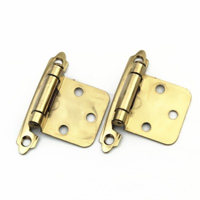 Self closing brass color furniture cabinet door hinge