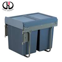 Double-barrel large capacity, wall-mounted big multifunction trash can