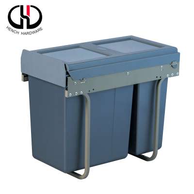 Double-barrel hanging trash bin waste food plastic small trash bin