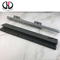 Silent close drawer slides, soft close metal box drawer slide,tandem box sliding drawer