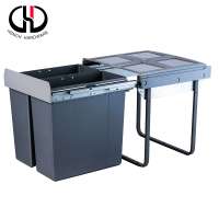 Automatic lid plastic recycling trash bin big push to open trash bin